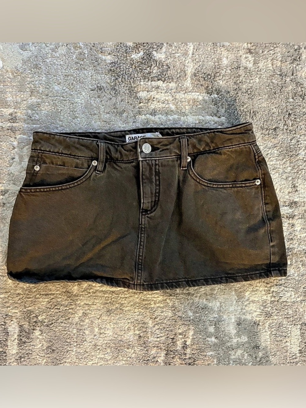 Garage Black Jean Skirt
